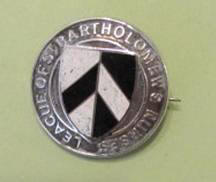 League of St Bartholemew's nurses badge