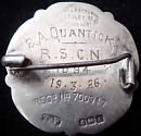 Early GNC RSCN Badge reverse side -1926